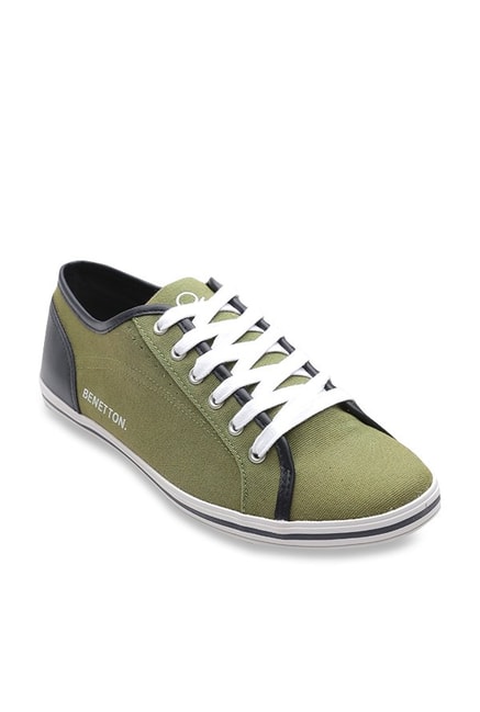 united colors of benetton olive sneakers