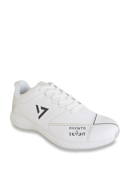 Seven by MS Dhoni White Cricket Shoes 
