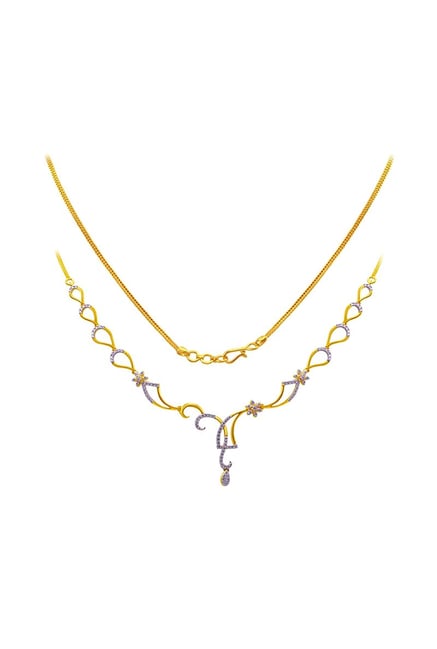 Joyalukkas 18 Kt Gold Diamond Necklace Online At Best Price Joyalukkas 18 Kt Gold Diamond Necklace