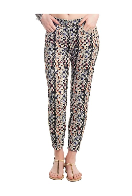 Buy Naari Beige Cotton Printed 