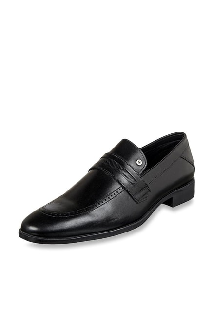 black formal loafers