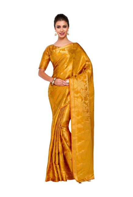 Mimosa Gold Embellished Kanjivaram Saree With Blouse