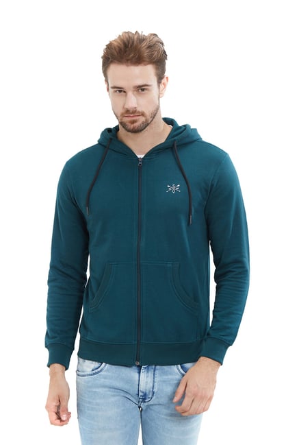 Status Quo Teal Sweatshirt Mens Buy Status Quo Teal Blue Slim Fit