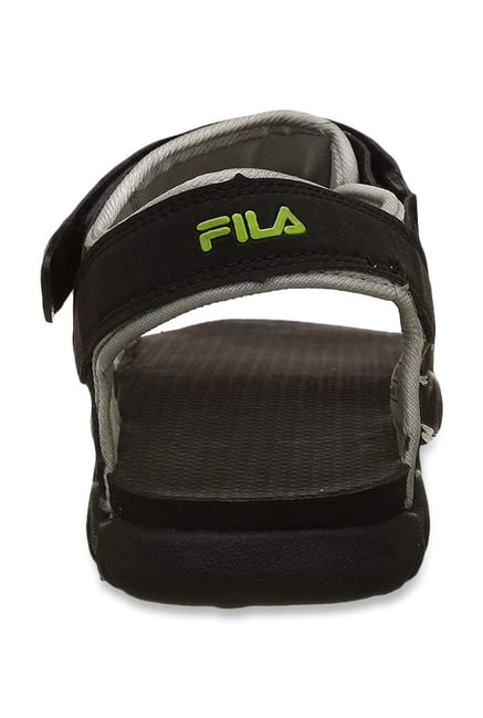 fila black floater sandals