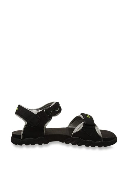 fila black floater sandals