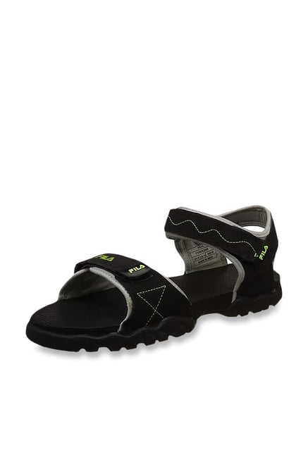 fila black floater sandals