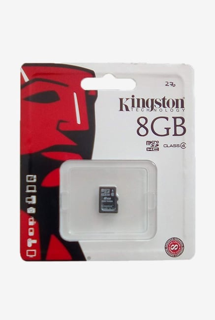 Kingston SDC4/8 GBSPIN 8 GB Class 4 Micro SDHC Memory Card Black