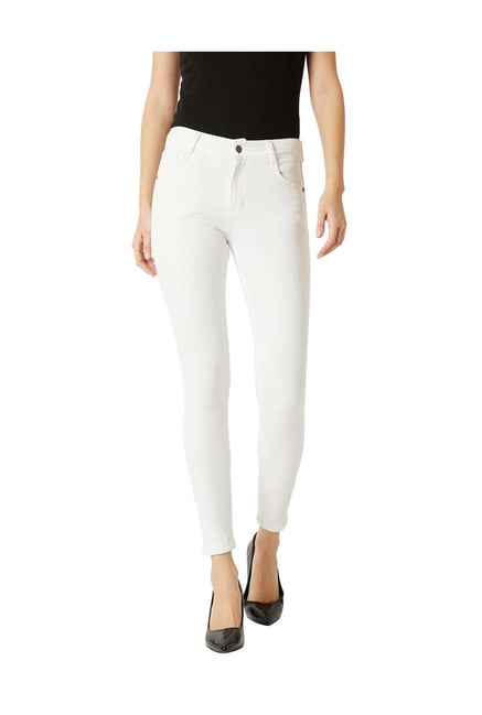 Miss Chase White Cotton Skinny Fit Jeans-picture-20