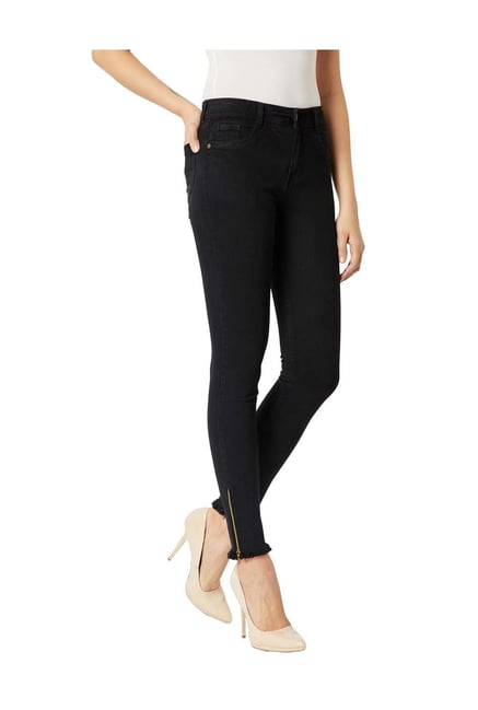 Miss Chase Black Cotton Slim Fit Jeans-picture-32