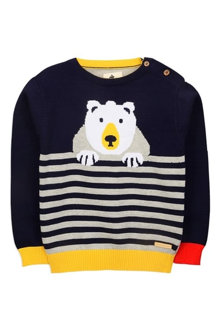 Cherry Crumble By Nitt Hyman Kids Navy Striped Sweater-picture-25