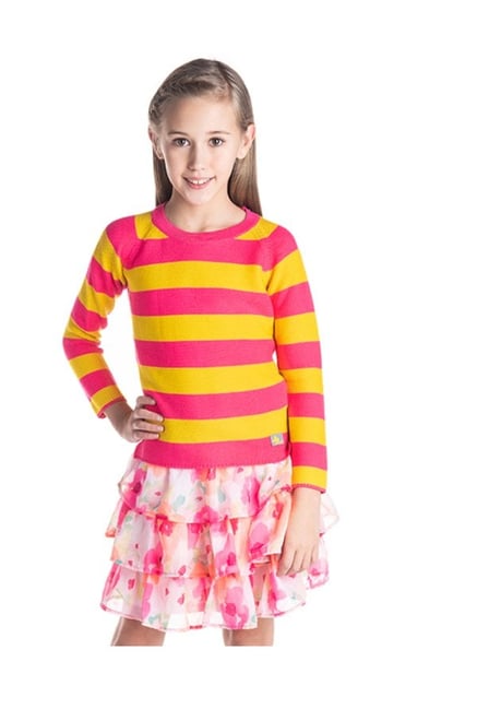 Cherry Crumble By Nitt Hyman Kids Multicolor Striped Sweater-picture-13