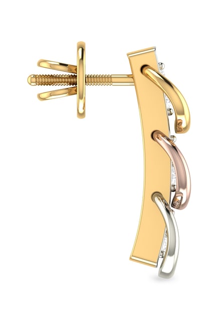 diamond earrings pc jeweller