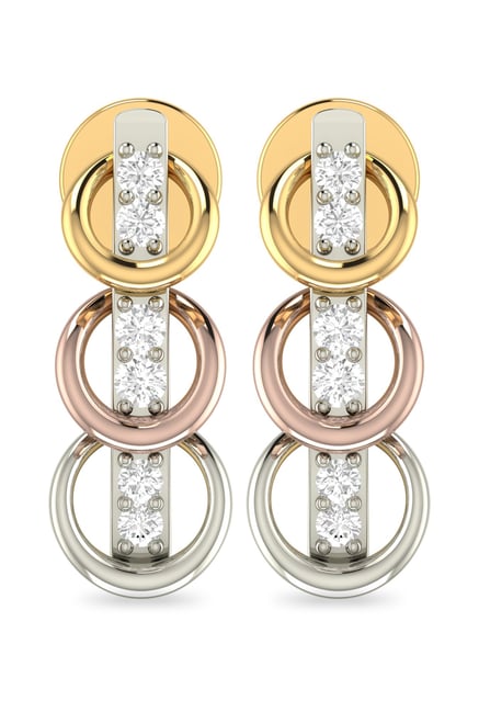 diamond earrings pc jeweller
