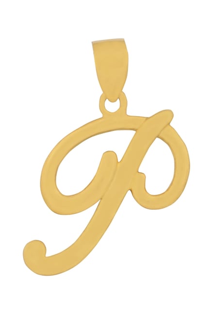 PC Jeweller Alphabet P 22 kt Gold Pendant without Chain-picture-32
