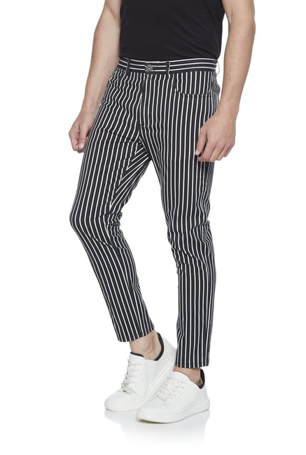 cropped black chinos