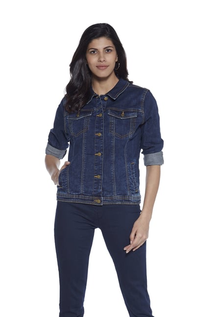 blue denim jackets for womens online