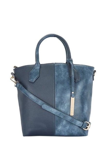 Buy Ceriz Pascala Navy Textured Handbag For Women At Best Price