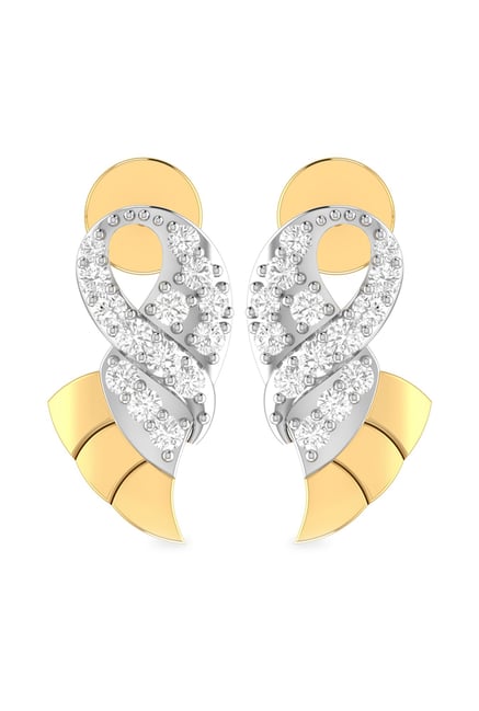 PC Jeweller The Misha 18KT Yellow Gold & Diamond Earring : Amazon.in:  Fashion