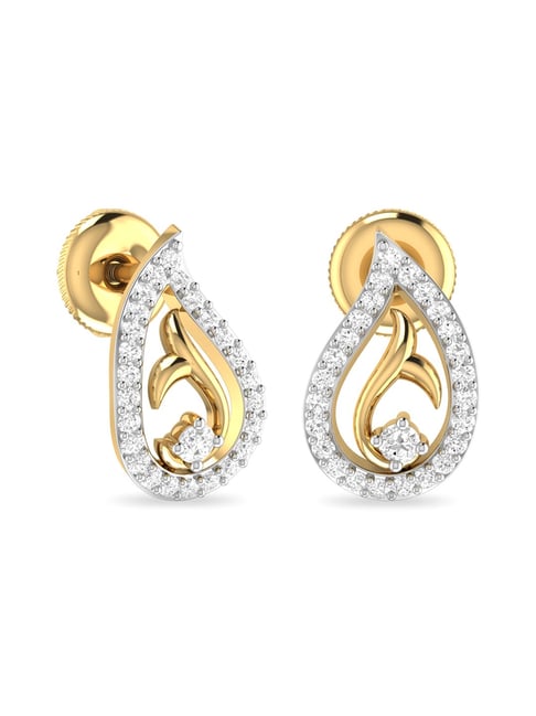 PC Jeweller The Yacika Yellow Gold 18kt Diamond Stud Earring Price in India  - Buy PC Jeweller The Yacika Yellow Gold 18kt Diamond Stud Earring online  at Flipkart.com