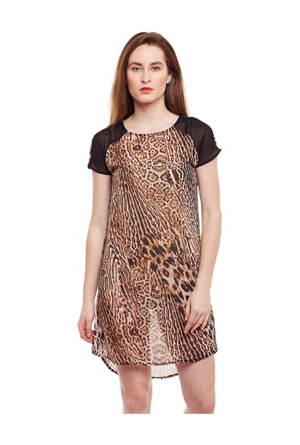 Oxolloxo Brown Printed Dress-picture-23