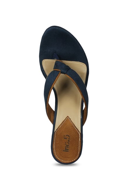 navy thong sandals