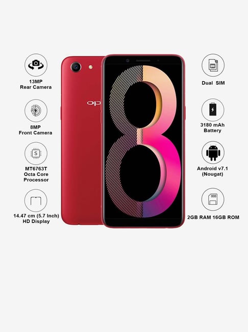 Oppo A83 16 GB (Red) 2 GB RAM, Dual SIM 4G