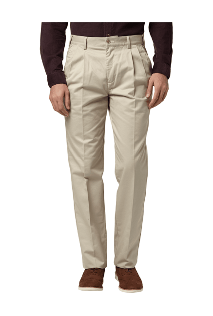Park Avenue Beige Taupe Flat Front Polyester Blend Mens Dress Pants 28 x 32  | eBay