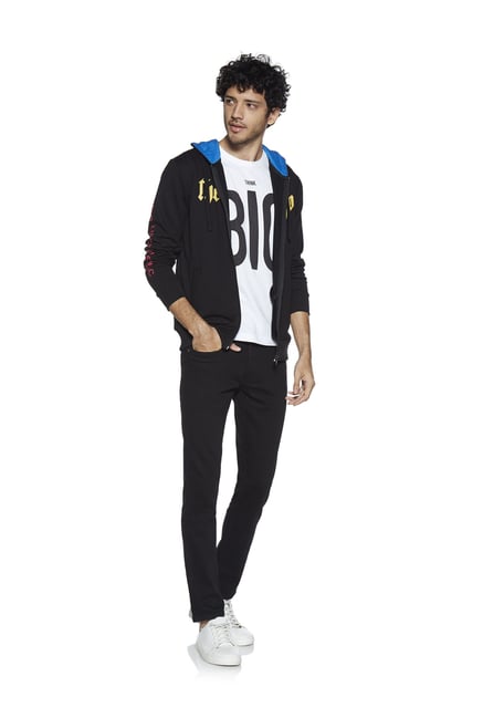 Buy Zudio Black Printed Jacket for Men Online @ Tata CLiQ