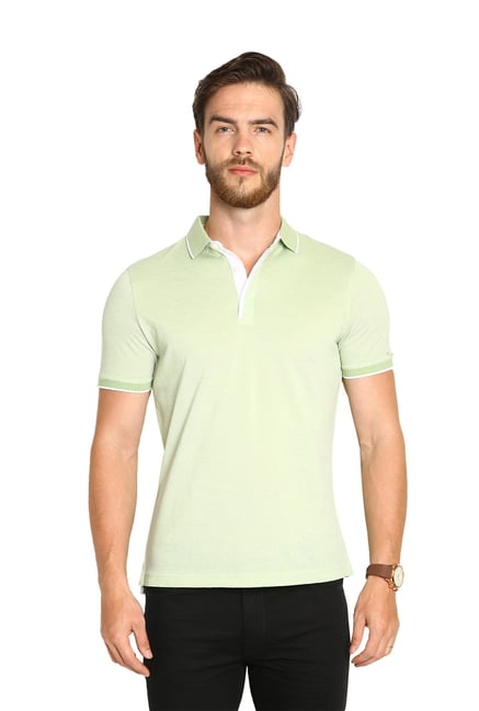 Buy Blackberrys Sage Green Slim Fit Polo T-Shirt for Men Online @ Tata CLiQ
