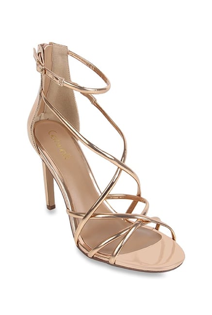 catwalk rose gold heels