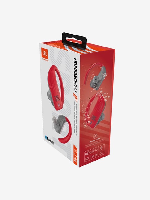 Buy JBL Endurance PEAK Bluetooth Earphones with Mic (Red/Grey