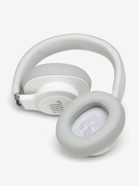 JBL LIVE 650BTNC Bluetooth Over The Ear Headphone with Mic (White)