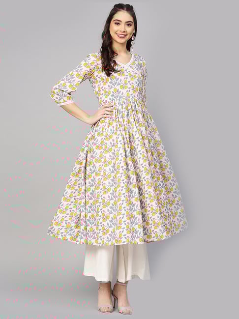 floral anarkali kurti
