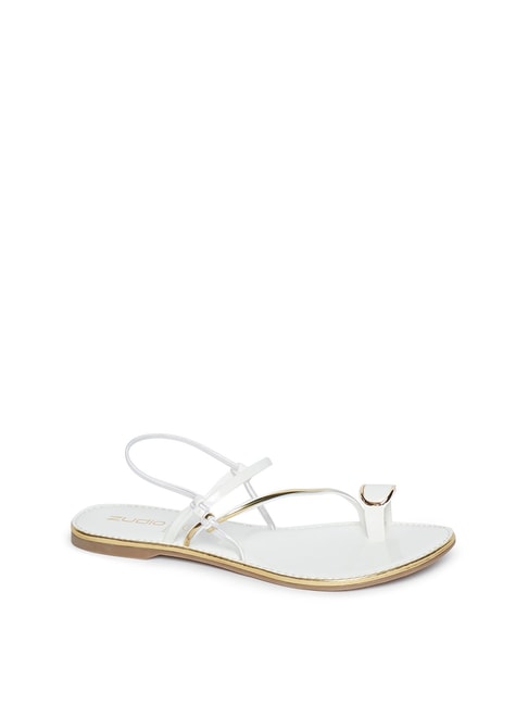 Buy Zudio White Sling Back Sandals For 