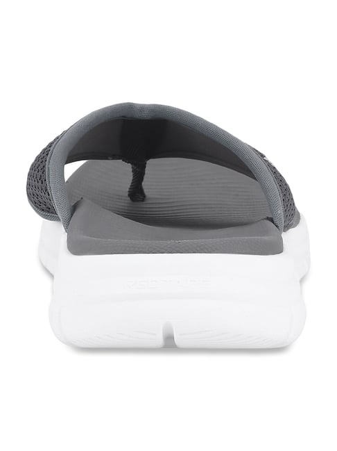 red tape dark grey flip flops