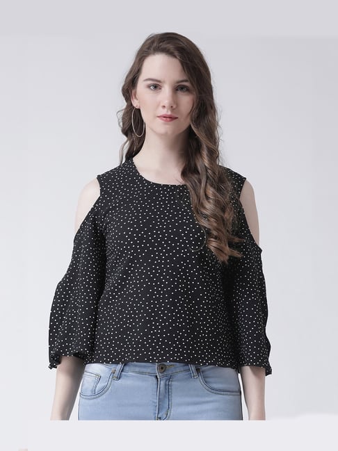 The Vanca Black Printed Top