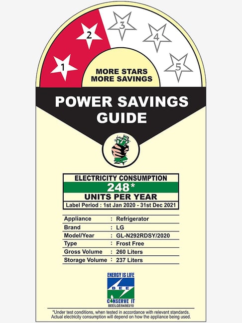 Buy Lg 260l Inverter 2 Star 2020 Frost Free Double Door Refrigerator Dazzle Steel Gl N292rdsy Online At Best Prices Tata Cliq