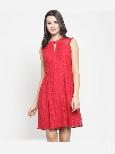 latin quarters red dress Buy Latin Quarters Red Lace Above Knee Dress for Women Online @ Tata CLiQ