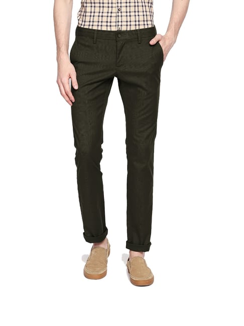 Chinos Green Check Trousers