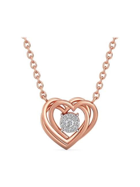 Joyalukkas 18 Kt Gold & Diamond Pendant with Chain