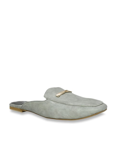 grey mule shoes
