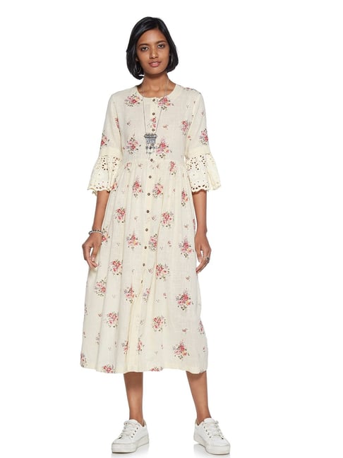 Bombay Paisley by Westside Off White Fit-and-Flare Dress from Bombay ...