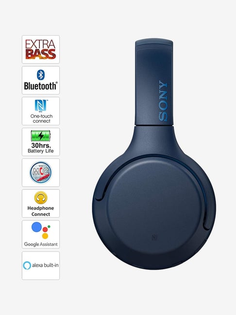 Sony WH-XB700 Over The Ear Bluetooth Headphone With Mic (Blue)