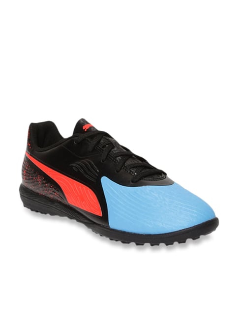 Puma Kids One 19.4 TT Jr Blue Azur & Black Football Shoes