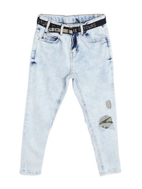 Nauti Nati Kids Blue Distressed Jeans With Belt