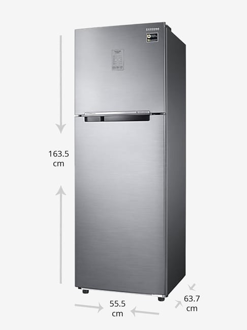 Samsung 275 L Inv 4 Star 2019 Frost Free Double Door Refrigerator Ez Clean Steel Rt30r3754sl