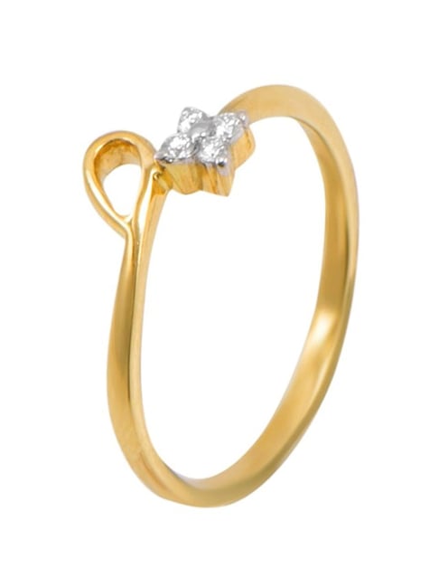 18K Heart & arrow diamond ring | Light weight diamond ring