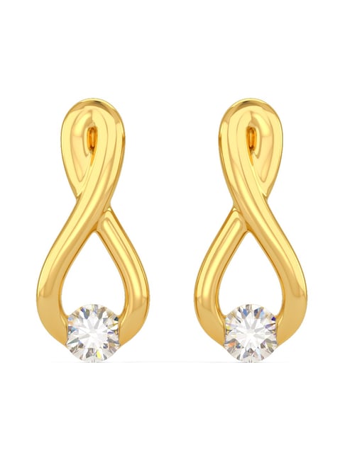 Macy's Diamond Infinity Hoop Extra Small Earrings in 18k Gold and Sterling  Silver (1/10 ct. t.w.) - Macy's