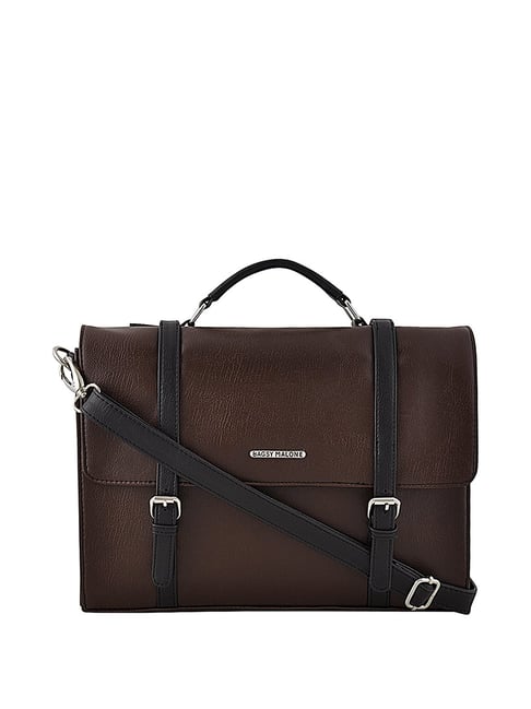 Buy Bagsy Malone Dark Brown Laptop Messenger Bag For Men At Best Price