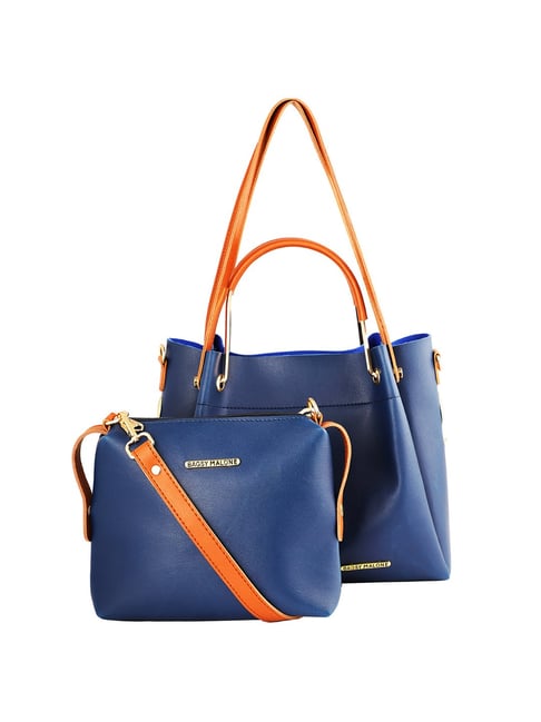 Bagsy Malone Navy Shoulder Handbag with Sling Handbag-picture-22